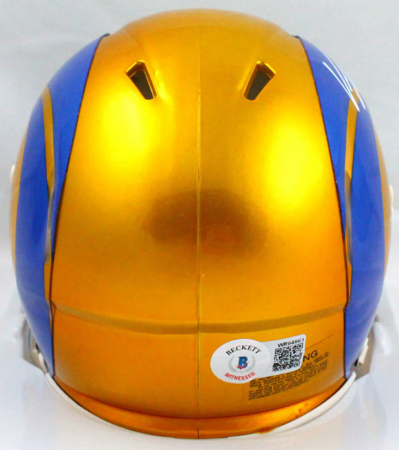Von Miller Autographed Los Angeles Rams Flash Speed Mini Helmet-Beckett W Holo - Image 3