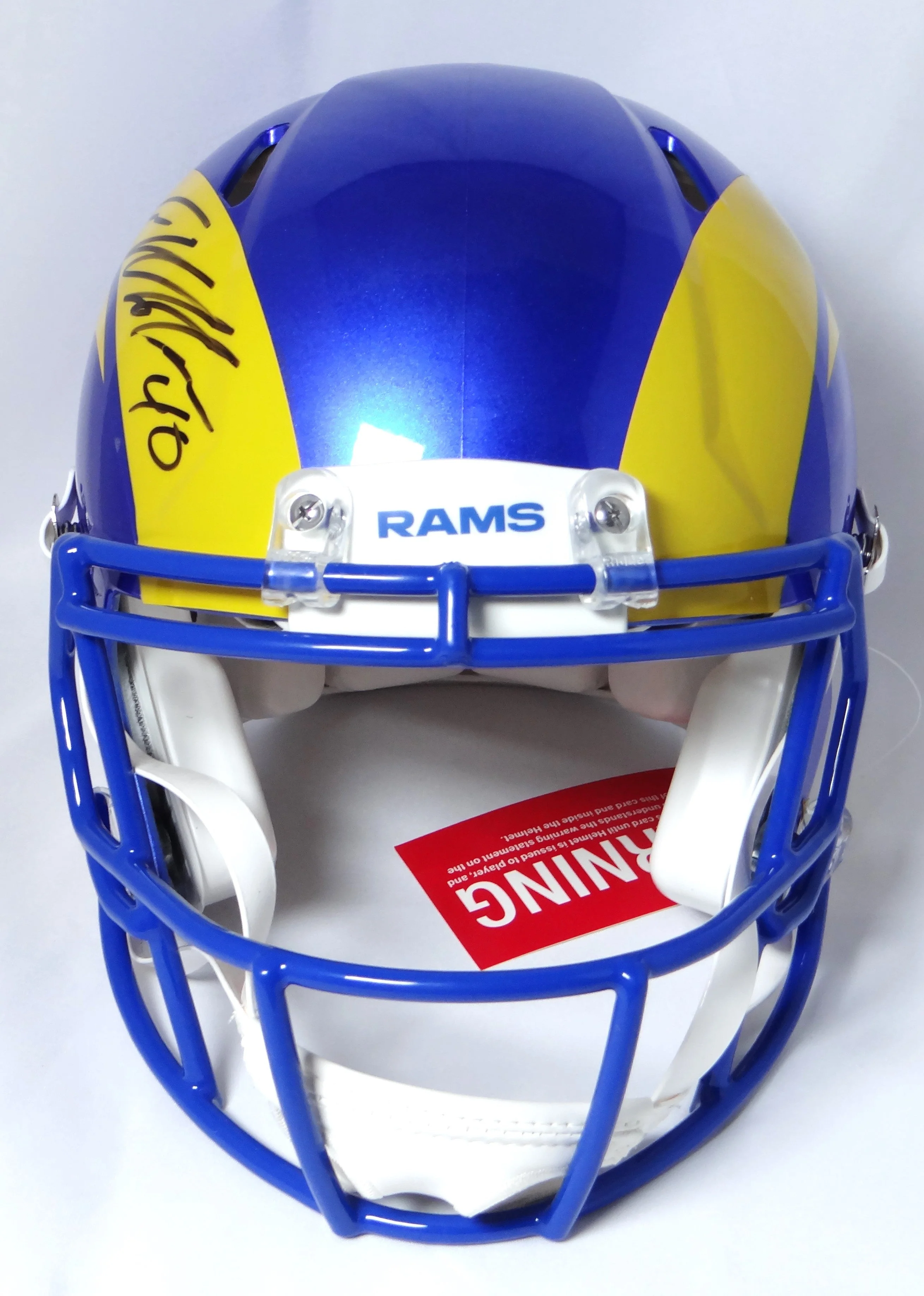 Von Miller Autographed Rams F/S Speed Authentic Helmet-Beckett W Holo *Black - Image 3