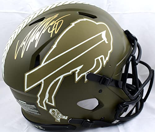 Von Miller Signed Bills F/S Salute to Service Speed Authentic Helmet-BAW Holo - Image 8
