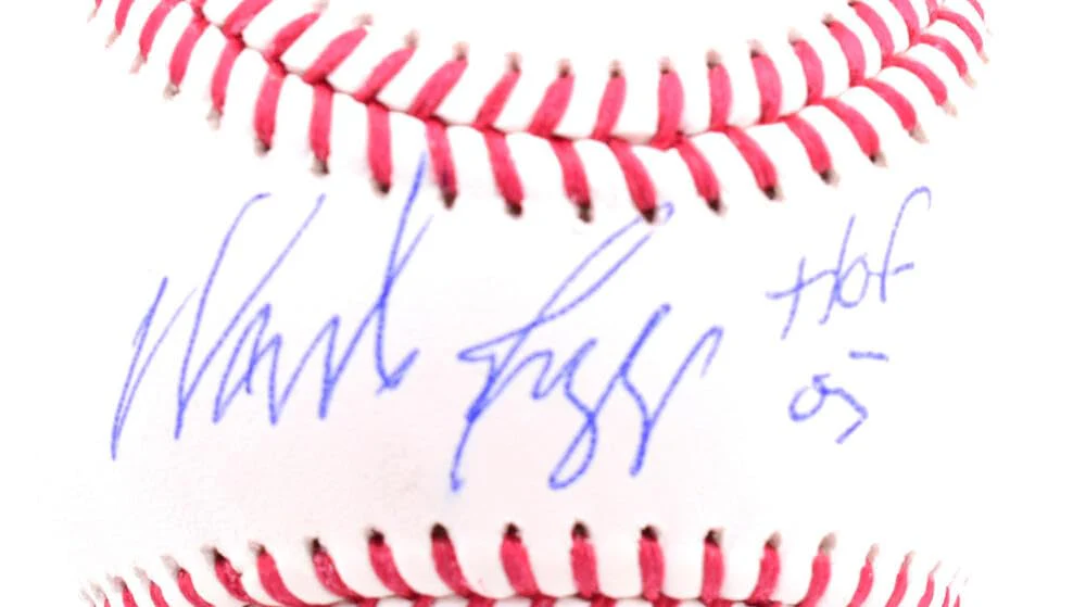 Wade Boggs Autographed Rawlings OML Baseball w/ HOF - MLB Authentication *Blue - Image 6