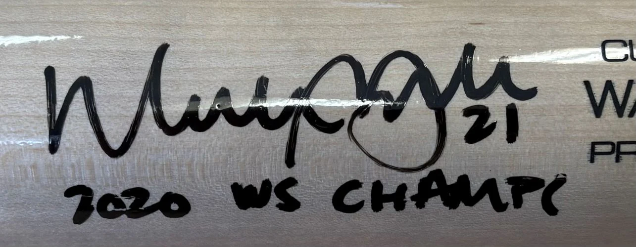 Walker Buehler Dodgers Signed Victus CT1 Player Model Bat 2020 WS Champs BAS - Image 2