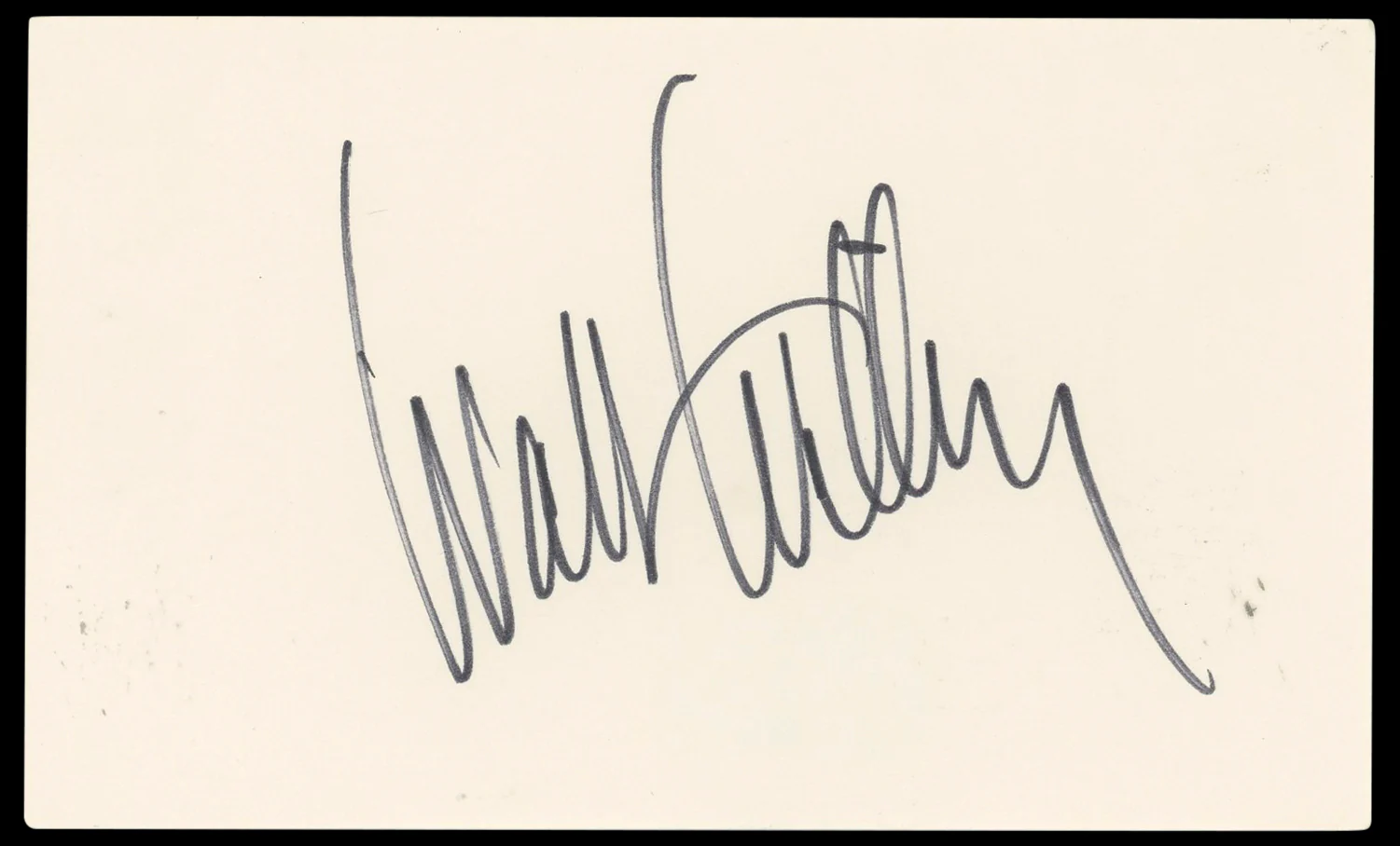 Walt Willey All My Children Authentic Signed 3x5 Index Card BAS #BP50638 - Image 2