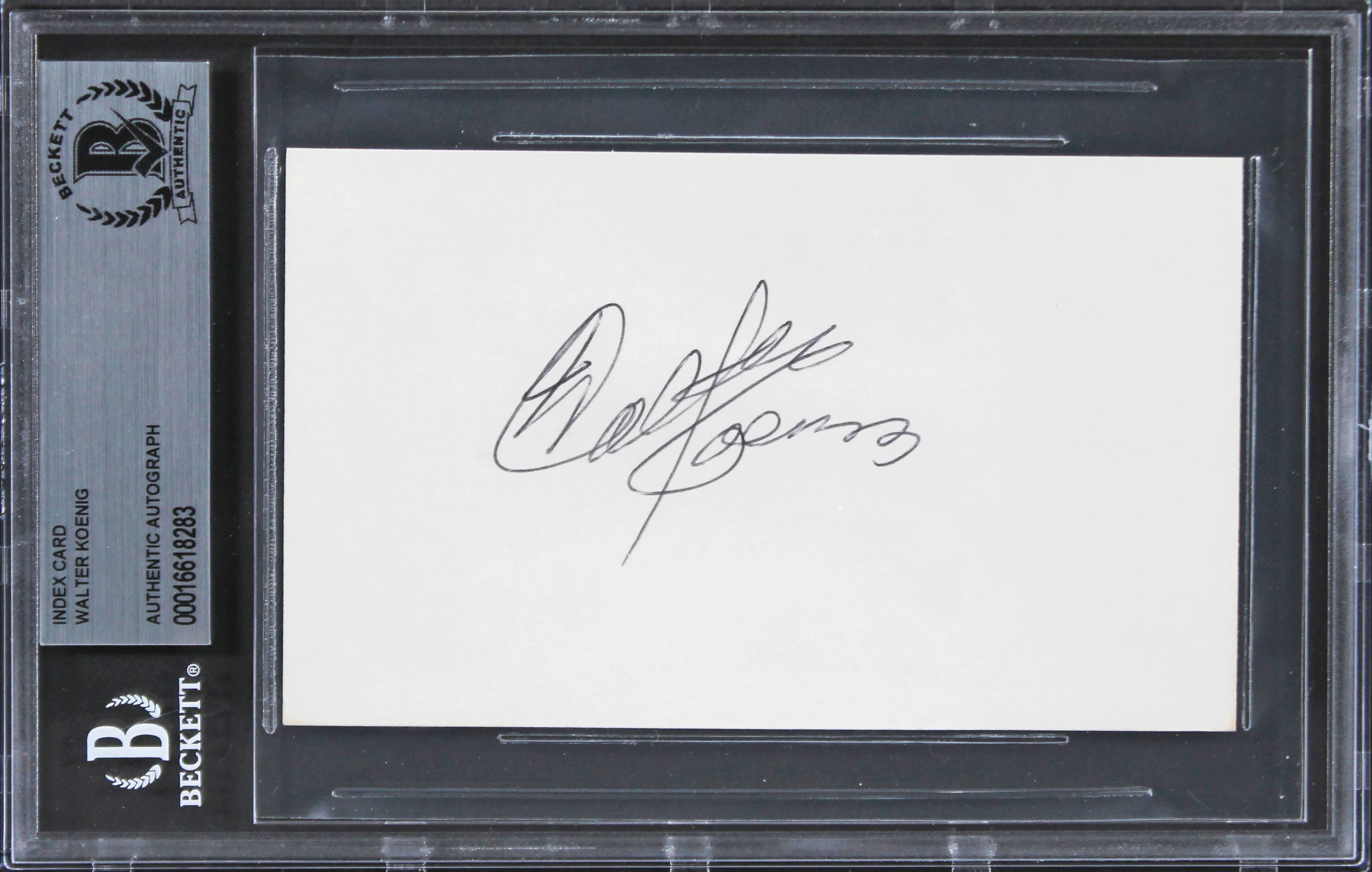 Walter Koenig Star Trek The Movie Authentic Signed 3x5 Index Card BAS Slabbed 1