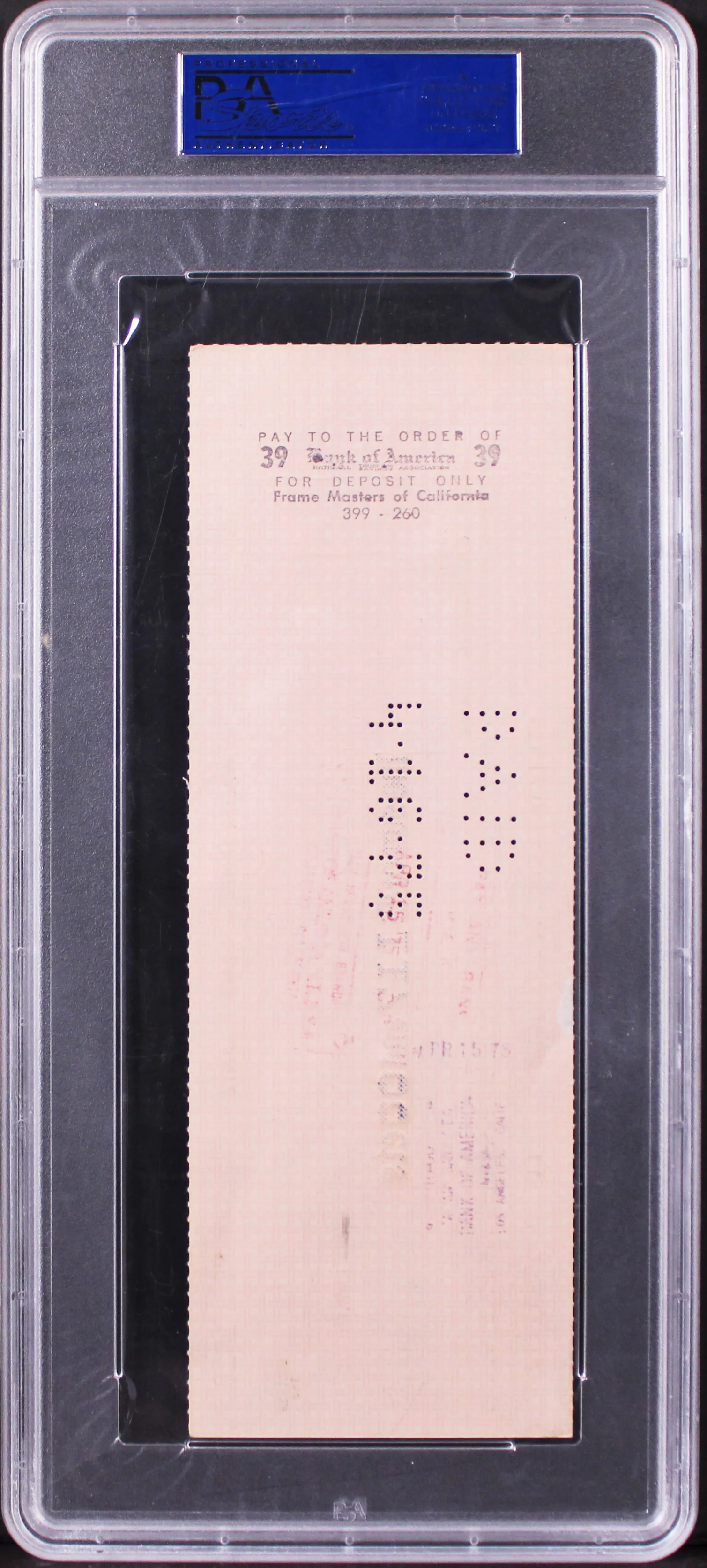 Walter Lantz Woody Woodpecker Authentic Signed 3x8.25 1975 Check PSA/DNA Slabbed - Image 3