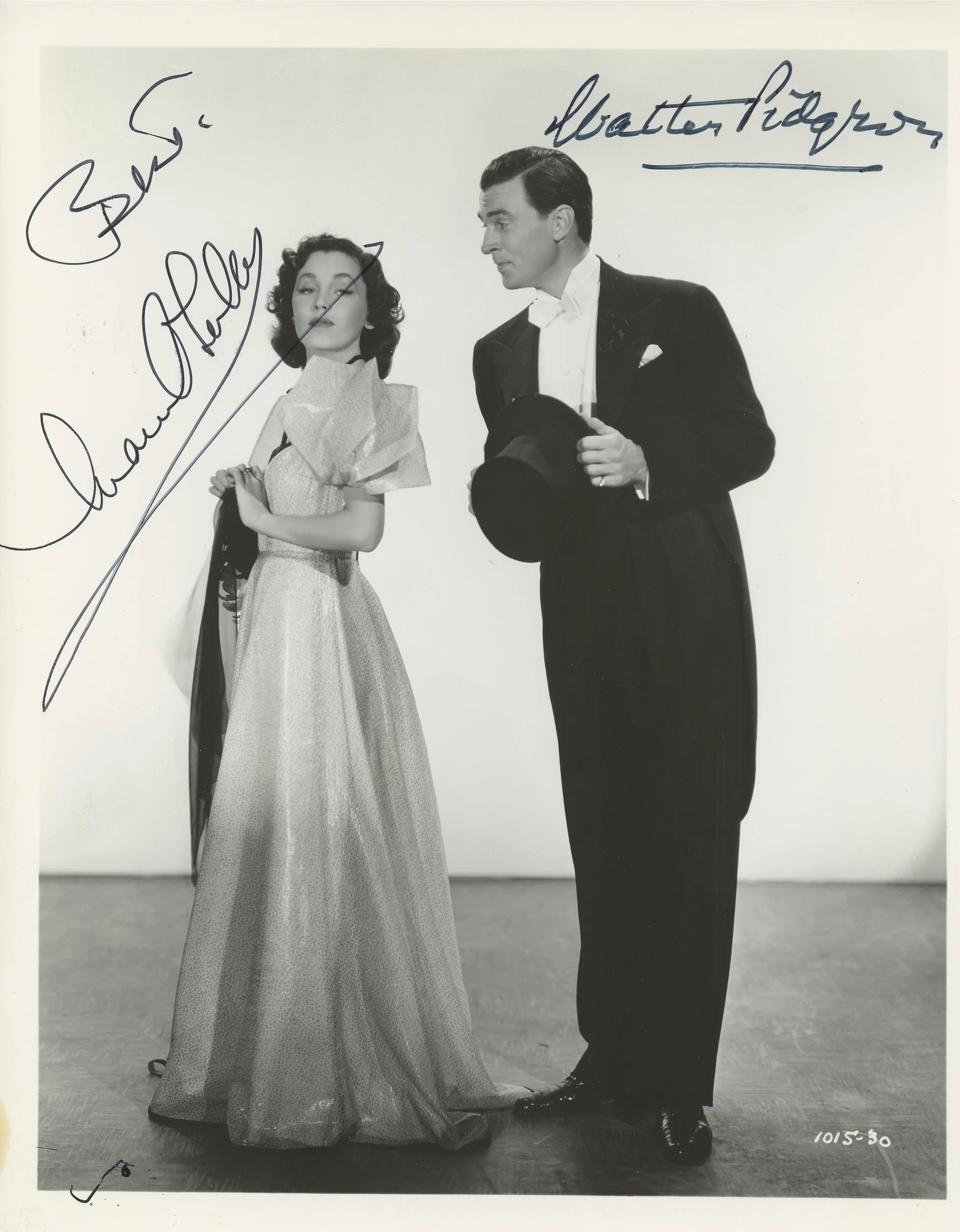 Walter Pidgeon & Maureen O'Sullivan Three Cheers for Love Signed 8x10 Photo BAS - Image 2