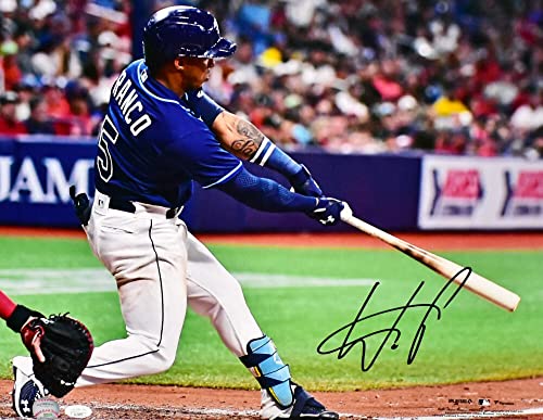 Wander Franco Autographed Tampa Bay Rays 16x20 Swing Photo- JSA *Black - Image 3