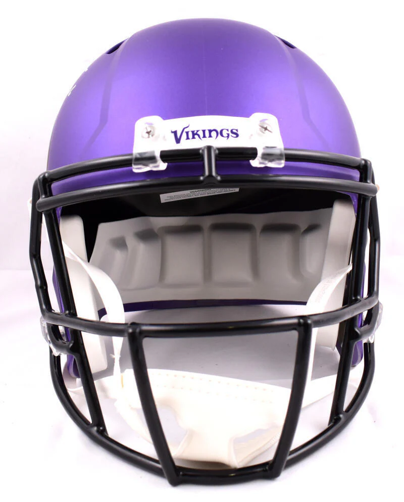 Warren Moon Autographed Minnesota Vikings F/S Speed Helmet w/HOF- Beckett W Holo - Image 4