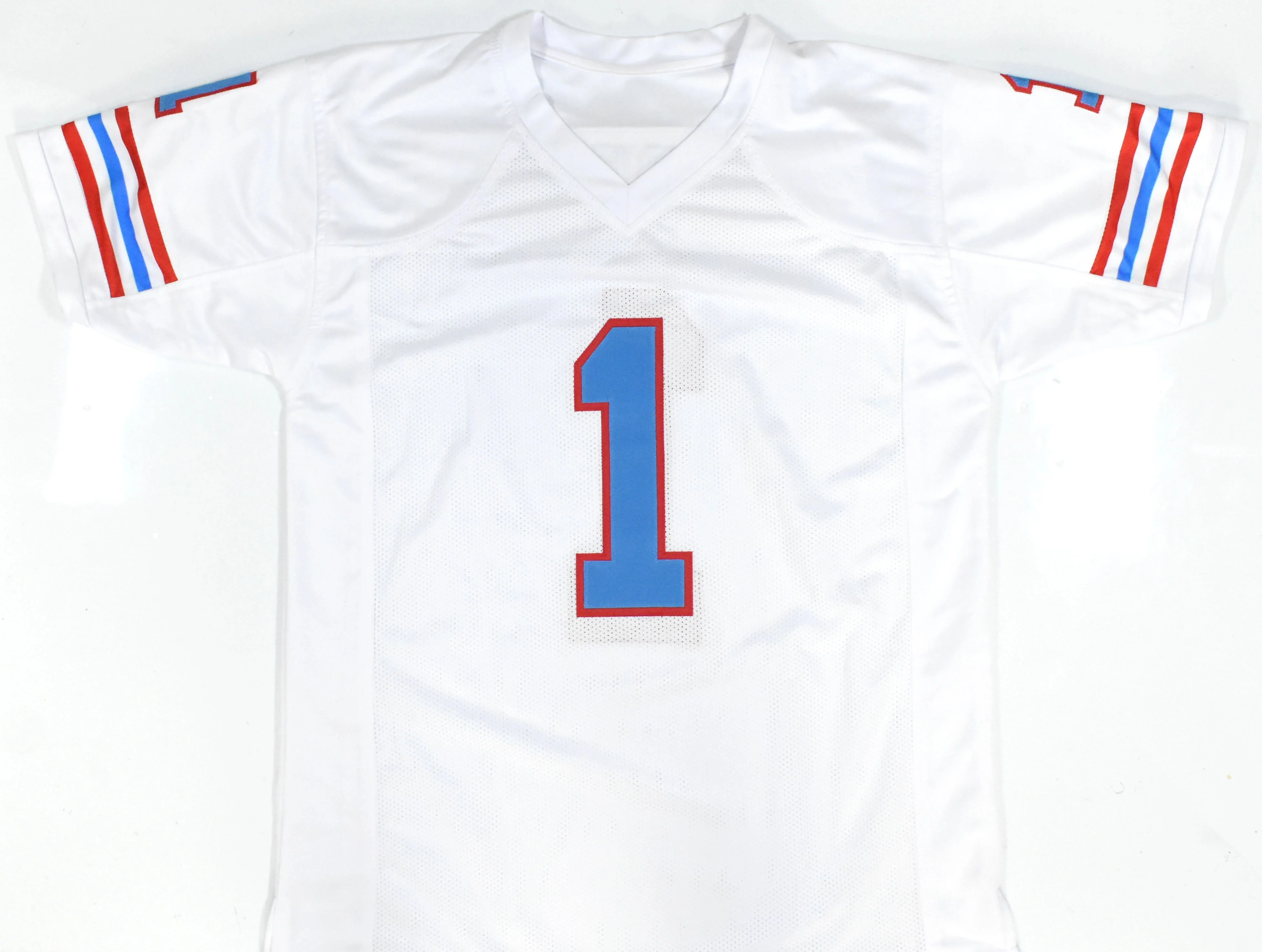 Warren Moon Autographed White Pro Style Jersey HOF - Beckett W Hologram *Silver - Image 3