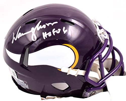 Warren Moon Autographed Minnesota Vikings 83-01 Speed Mini Helmet-Beckett W Holo - Image 8