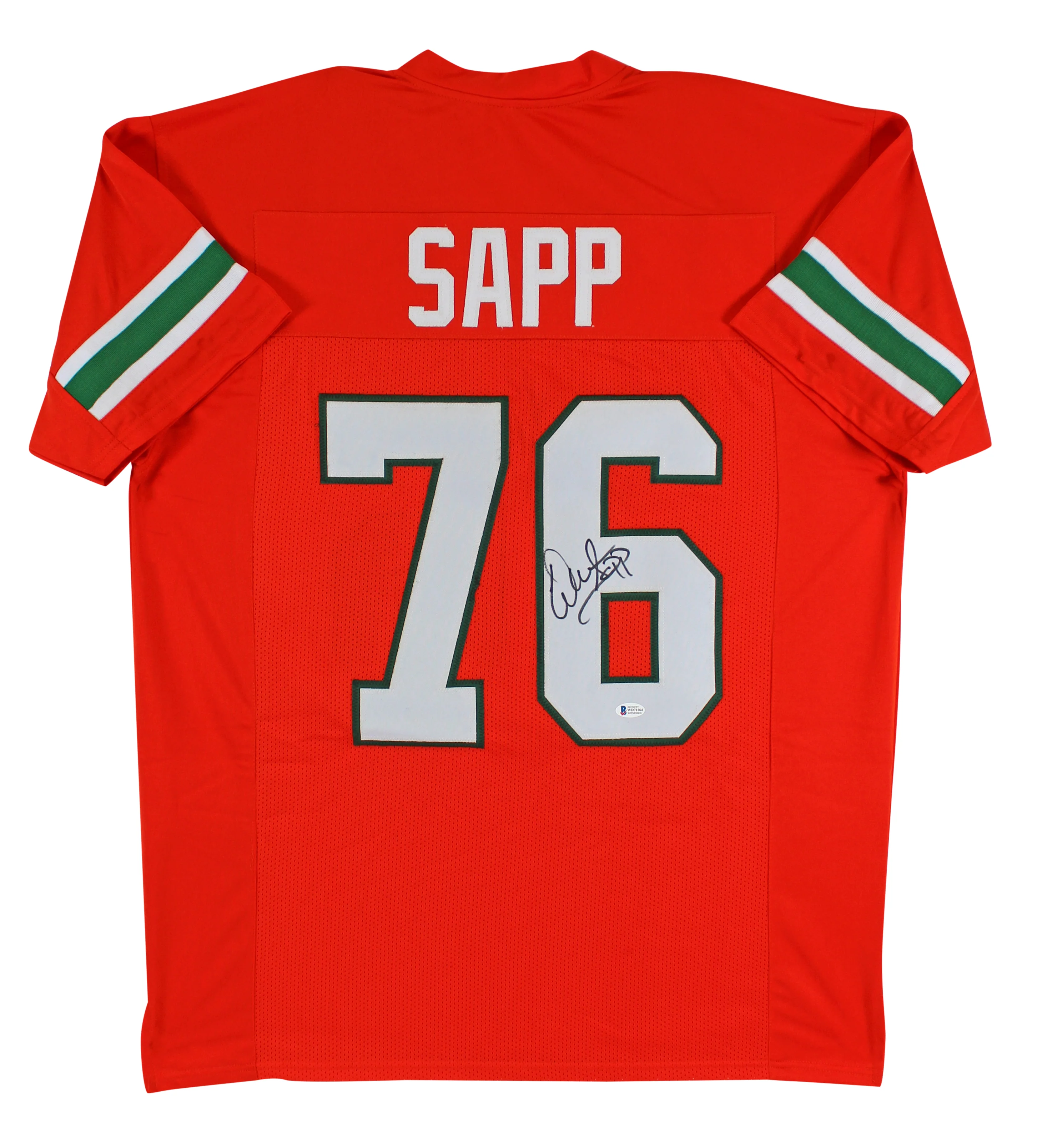 Warren Sapp Authentic Signed Orange Pro Style Jersey Autographed BAS Witnessed - Image 2