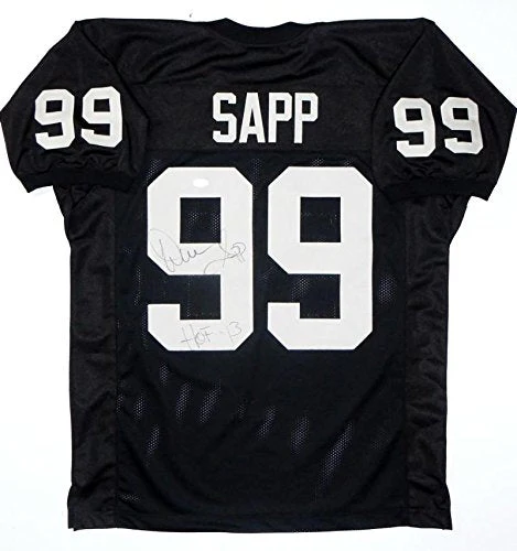 Warren Sapp Autographed Black Pro Style Jersey HOF- JSA Witness Auth *Horz HOF - Image 5