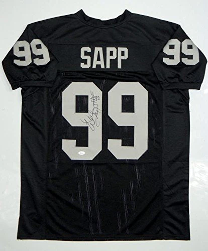 Warren Sapp Autographed Black Pro Style Jersey HOF- JSA Witness Auth *Vert HOF - Image 5