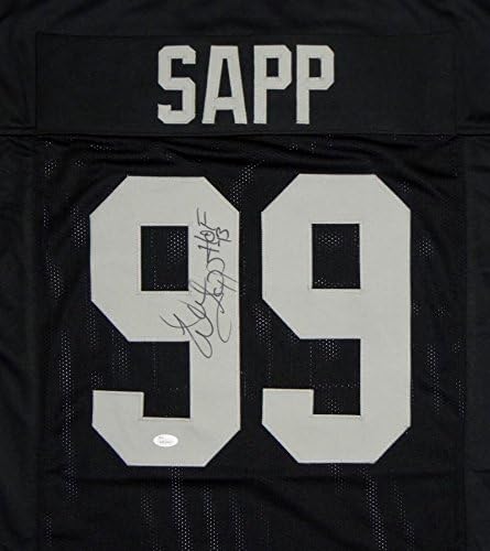 Warren Sapp Autographed Black Pro Style Jersey HOF- JSA Witness Auth *Vert HOF - Image 7