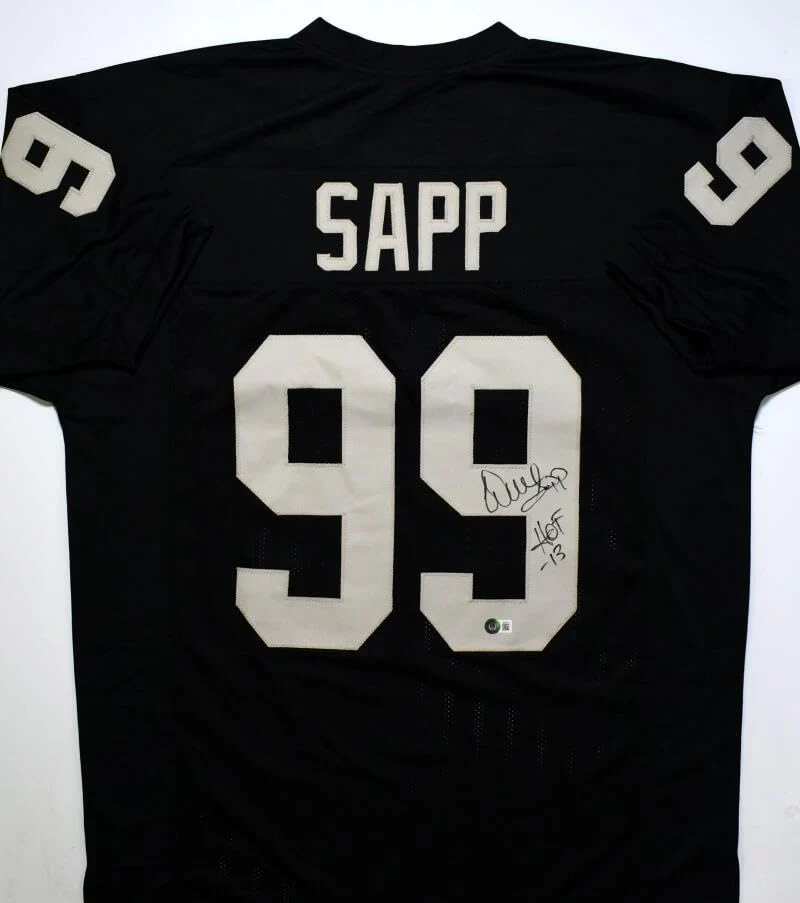 Warren Sapp Autographed Black Pro Style Jersey w/HOF - Beckett W Hologram *Black - Image 8