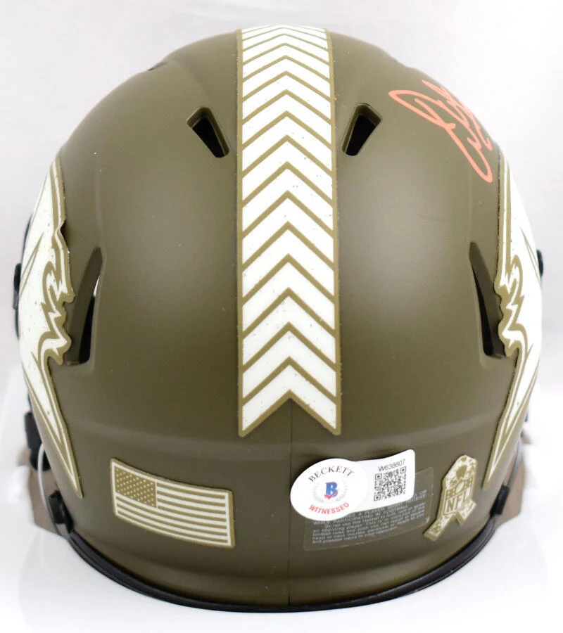 Warren Sapp Signed Buccaneers Salute to Service Speed Mini Helmet-Beckett W Holo - Image 3