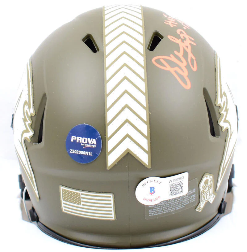Warren Sapp Signed Buccaneers Salute to Service Speed Mini Helmet w/HOF-BeckettW - Image 3