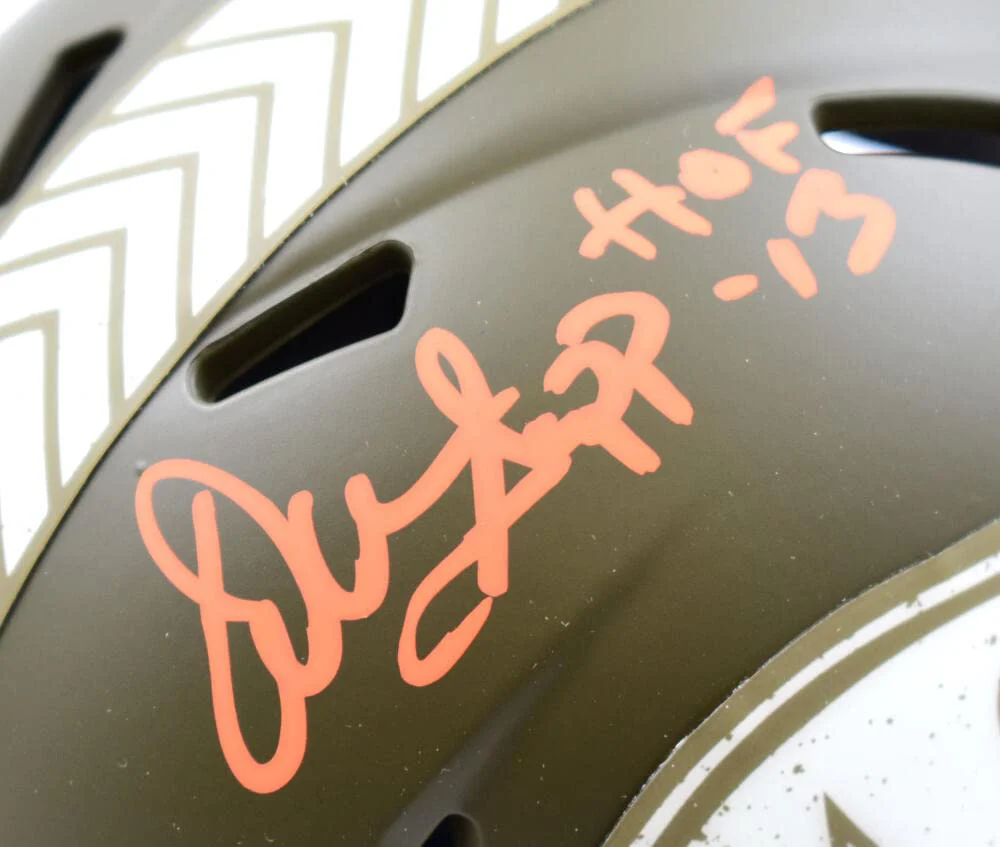 Warren Sapp Signed Buccaneers Salute to Service Speed Mini Helmet w/HOF-BeckettW - Image 8