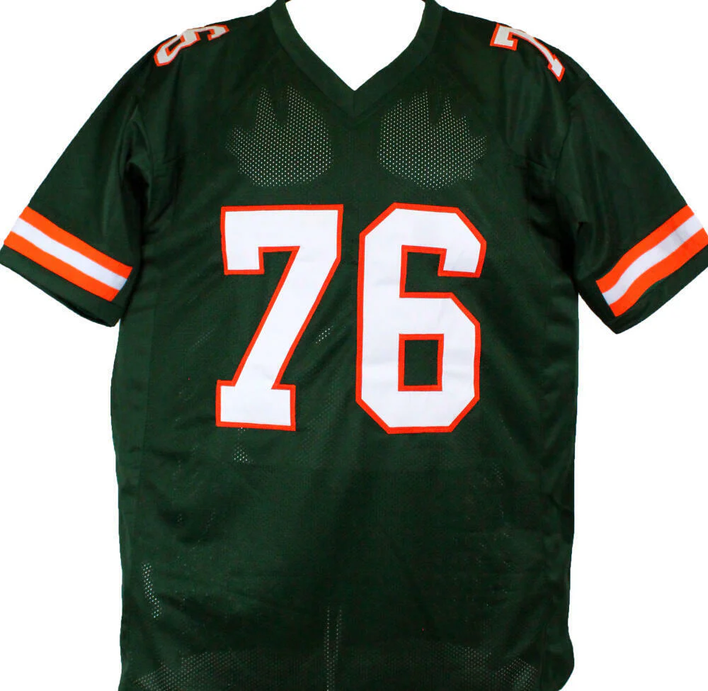 Warren Sapp Autographed Green College Style Jersey w/Insc.-Beckett W Hologram - Image 3