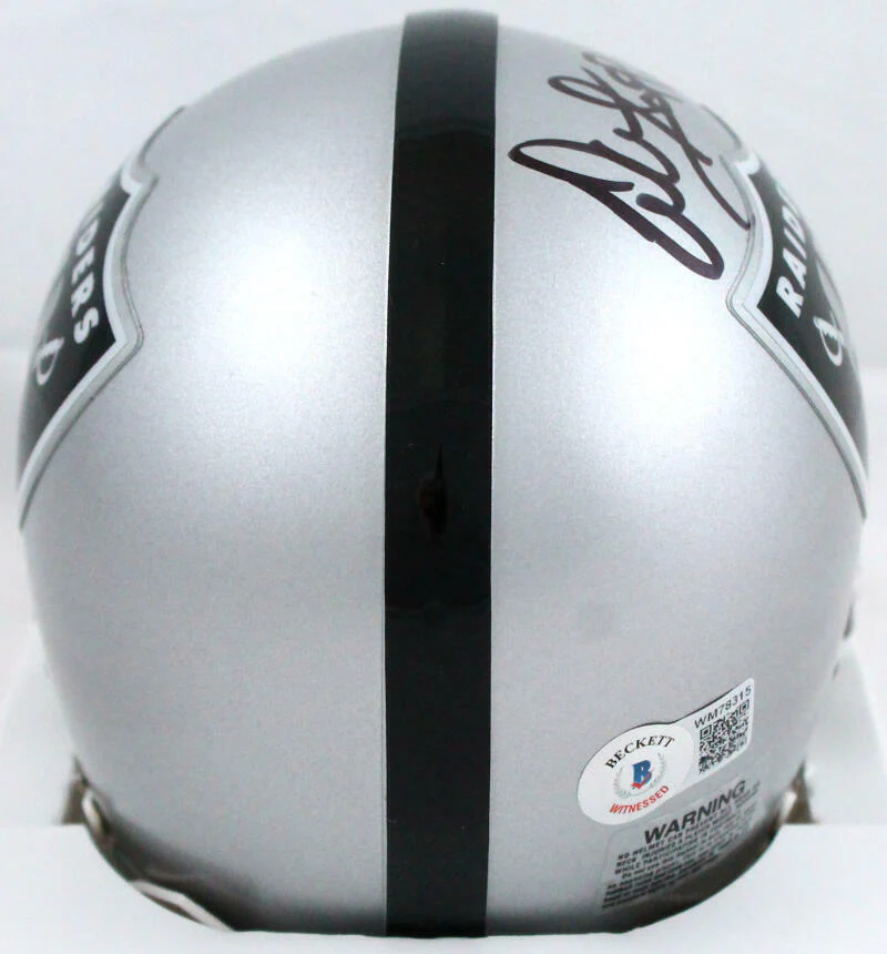 Warren Sapp Autographed Oakland Raiders Mini Helmet w/HOF-Beckett W Hologram - Image 3