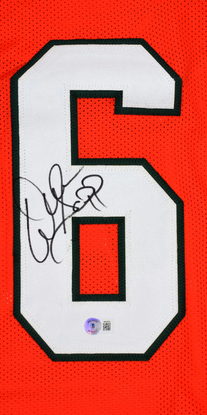 Warren Sapp Autographed Orange College Style Jersey - Beckett W Hologram *Black - Image 2