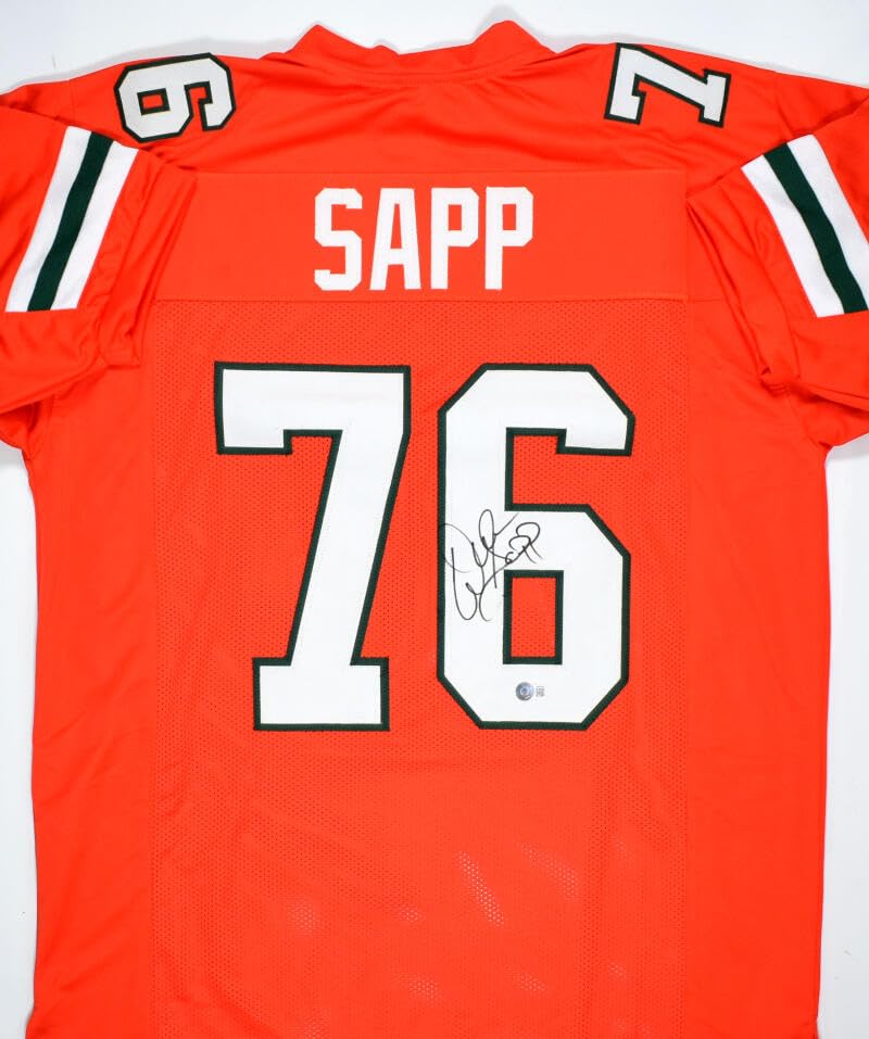 Warren Sapp Autographed Orange College Style Jersey - Beckett W Hologram *Black - Image 8