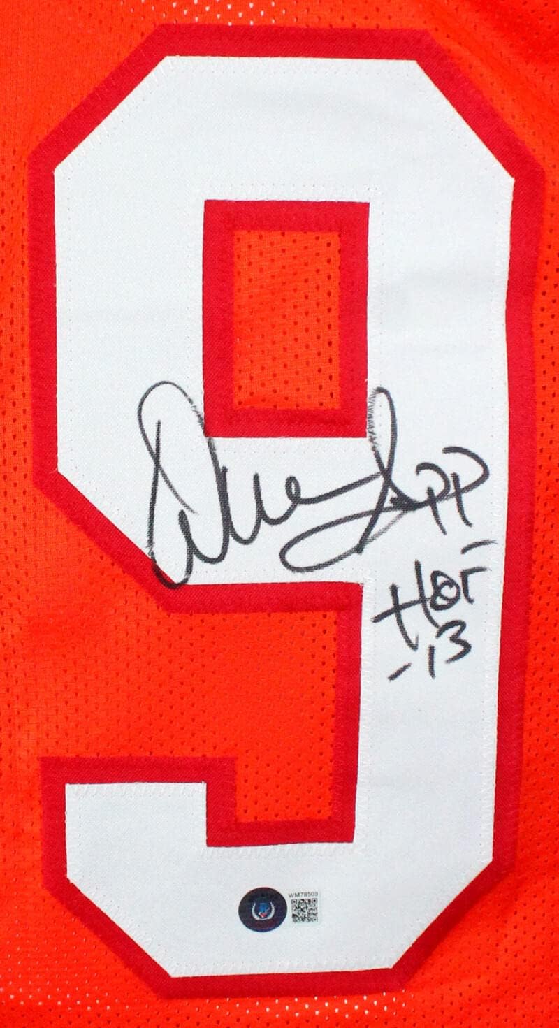 Warren Sapp Autographed Orange Pro Style STAT Jersey w/HOF-Beckett W Hologram - Image 6
