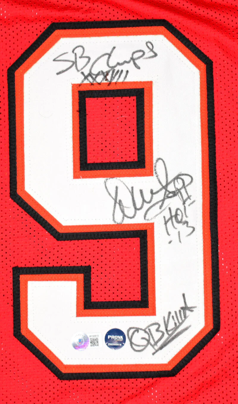 Warren Sapp Autographed Red Pro Style Jersey w/3 Inscriptions -Beckett W Holo - Image 2