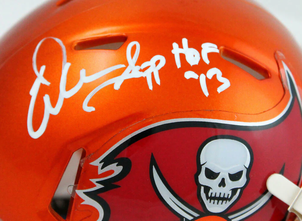 Warren Sapp Autographed Buccaneers Flash Speed Mini Helmet w/HOF-Beckett W Holo - Image 2