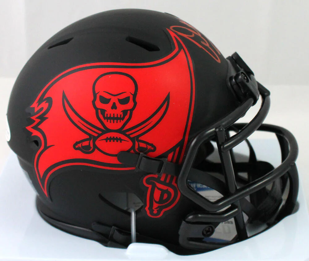 Warren Sapp Signed Tampa Bay Bucs Eclipse Mini Helmet w/HOF- Beckett W Auth *Red