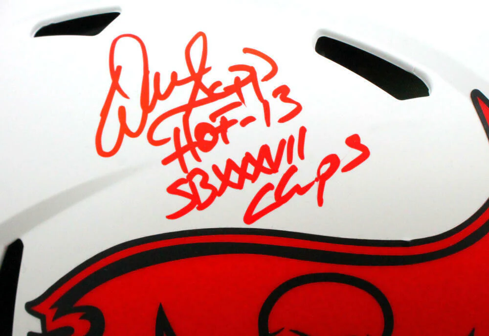 Warren Sapp Signed TB Bucs Lunar Speed F/S Authentic Helmet w/2 Insc-BAW *Holo - Image 2