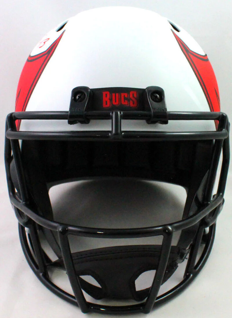 Warren Sapp Signed Buccaneers F/S Lunar Speed Helmet w/HOF- Beckett W Holo *Red - Image 3