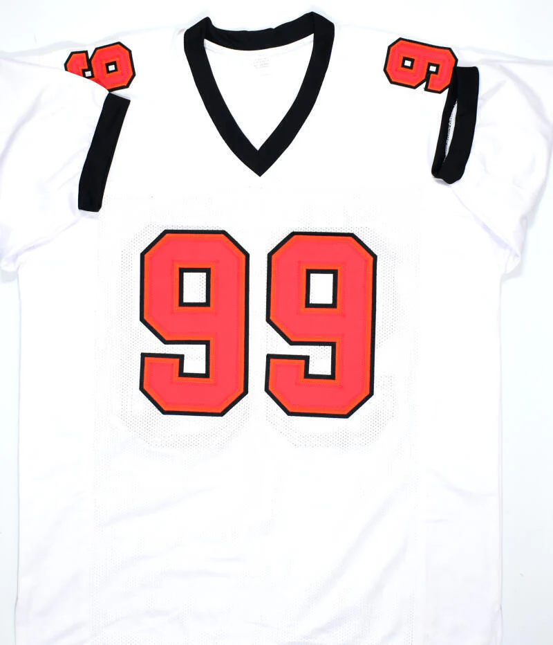 Warren Sapp Autographed White Pro Style Jersey - Beckett W Hologram *Black - Image 3