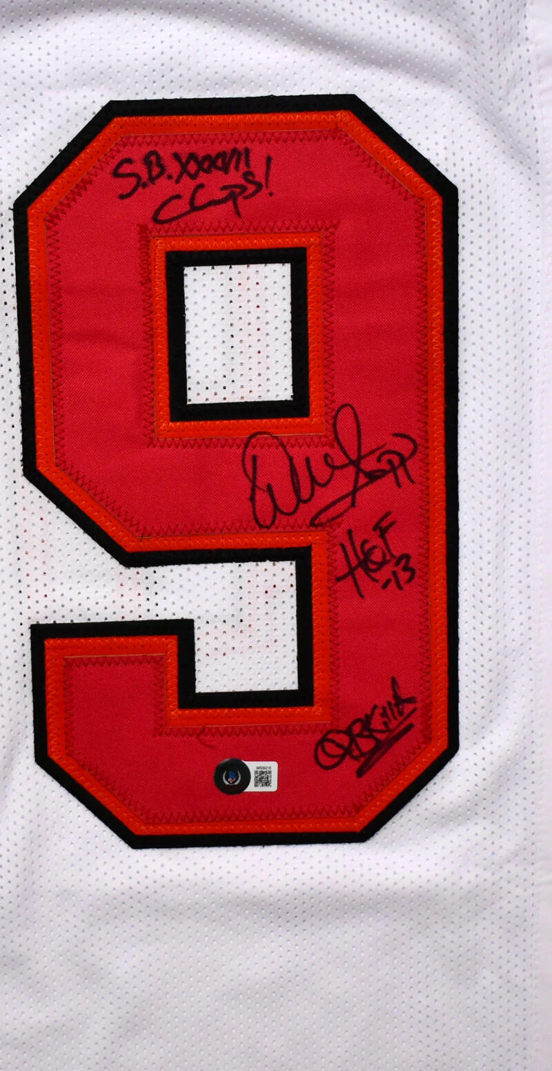 Warren Sapp Autographed White Pro Style Jersey w/3 Inscriptions -Beckett W Holo - Image 2