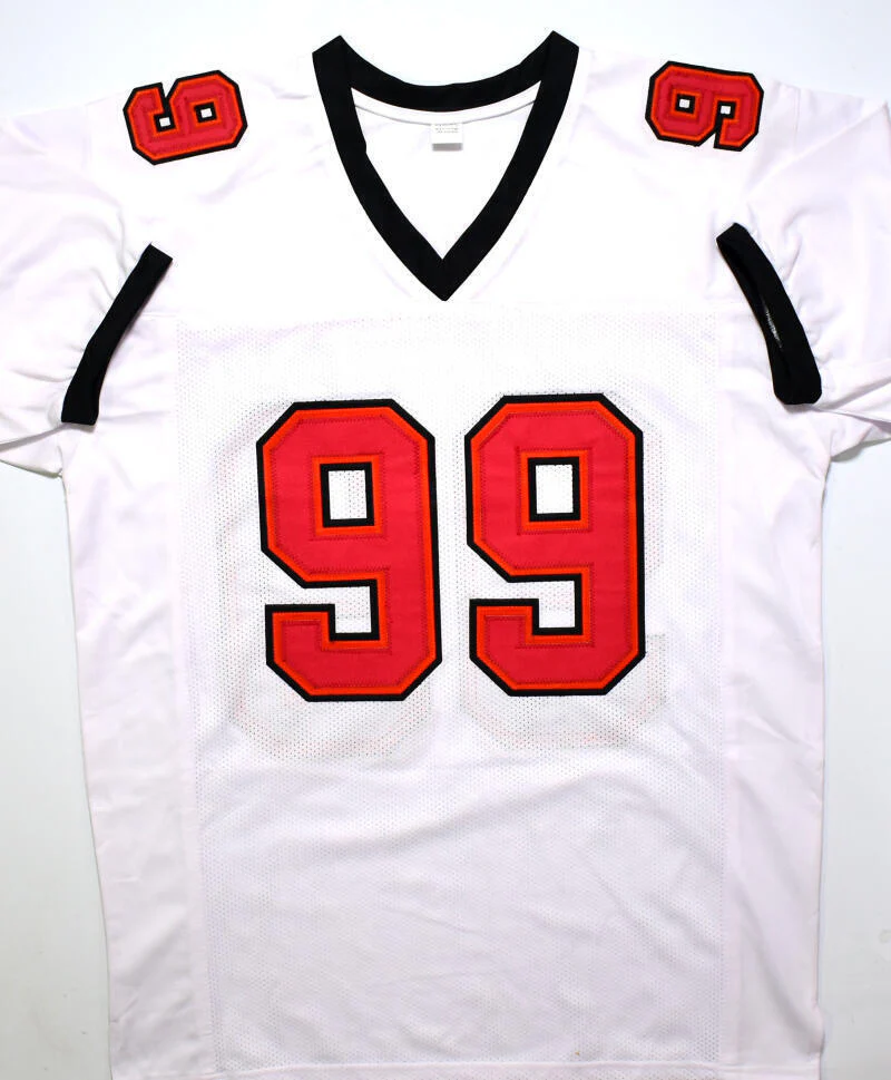 Warren Sapp Autographed White Pro Style Jersey w/3 Inscriptions -Beckett W Holo - Image 3