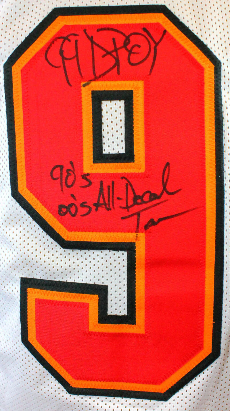 Warren Sapp Autographed White Pro Style Jersey w/4 Insc- Beckett W Hologram *Blk - Image 2