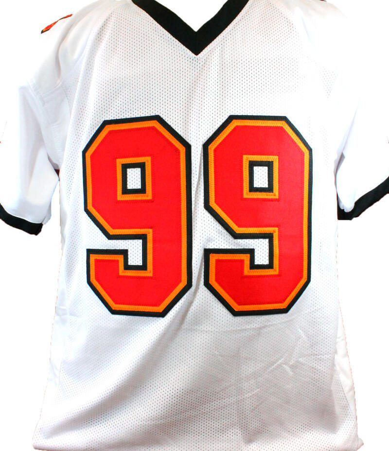 Warren Sapp Autographed White Pro Style Jersey w/4 Insc- Beckett W Hologram *Blk - Image 4