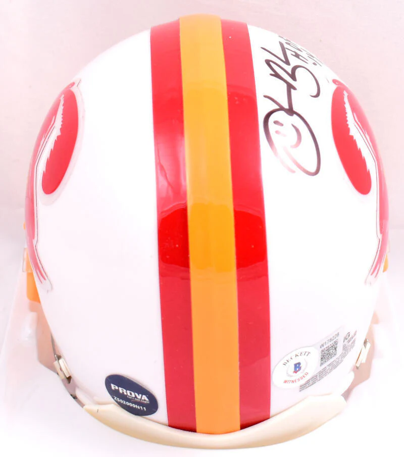 Warren Sapp D. Brooks Signed Buccaneers 76-96 Mini Helmet w/HOF-Beckett W Holo - Image 4