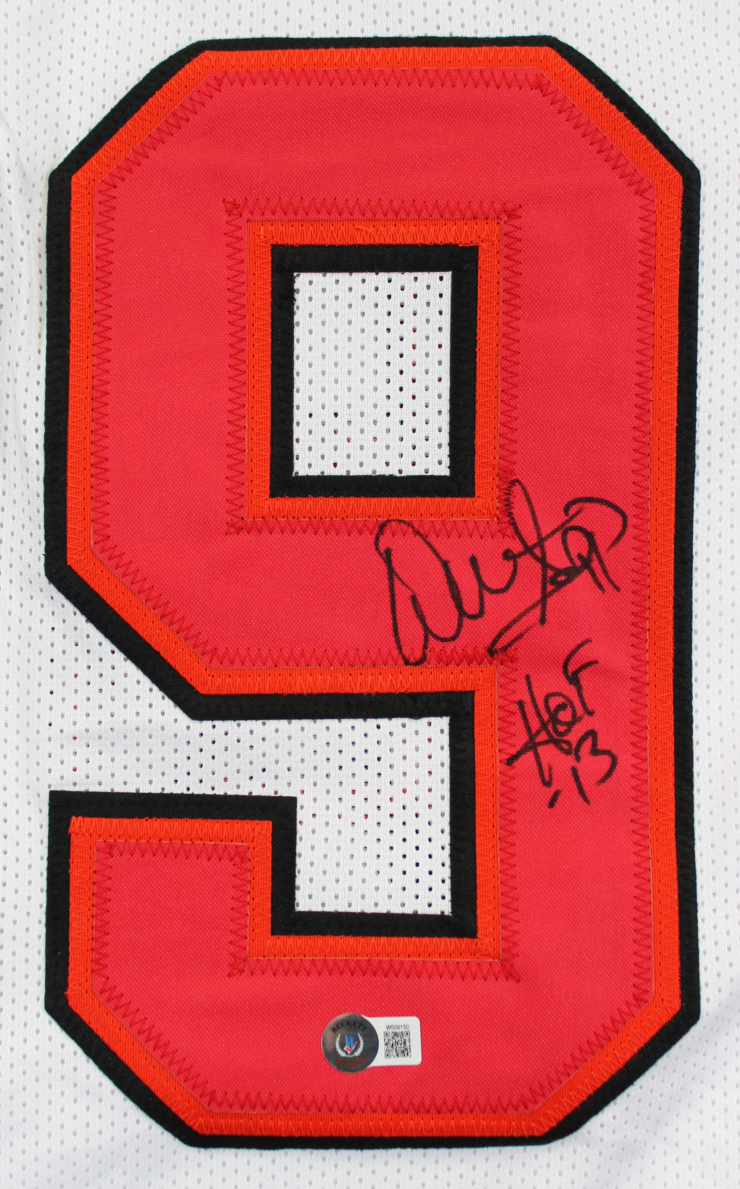 Warren Sapp "HOF 13" Authentic Signed White Pro Style Jersey BAS Witnessed - Image 3