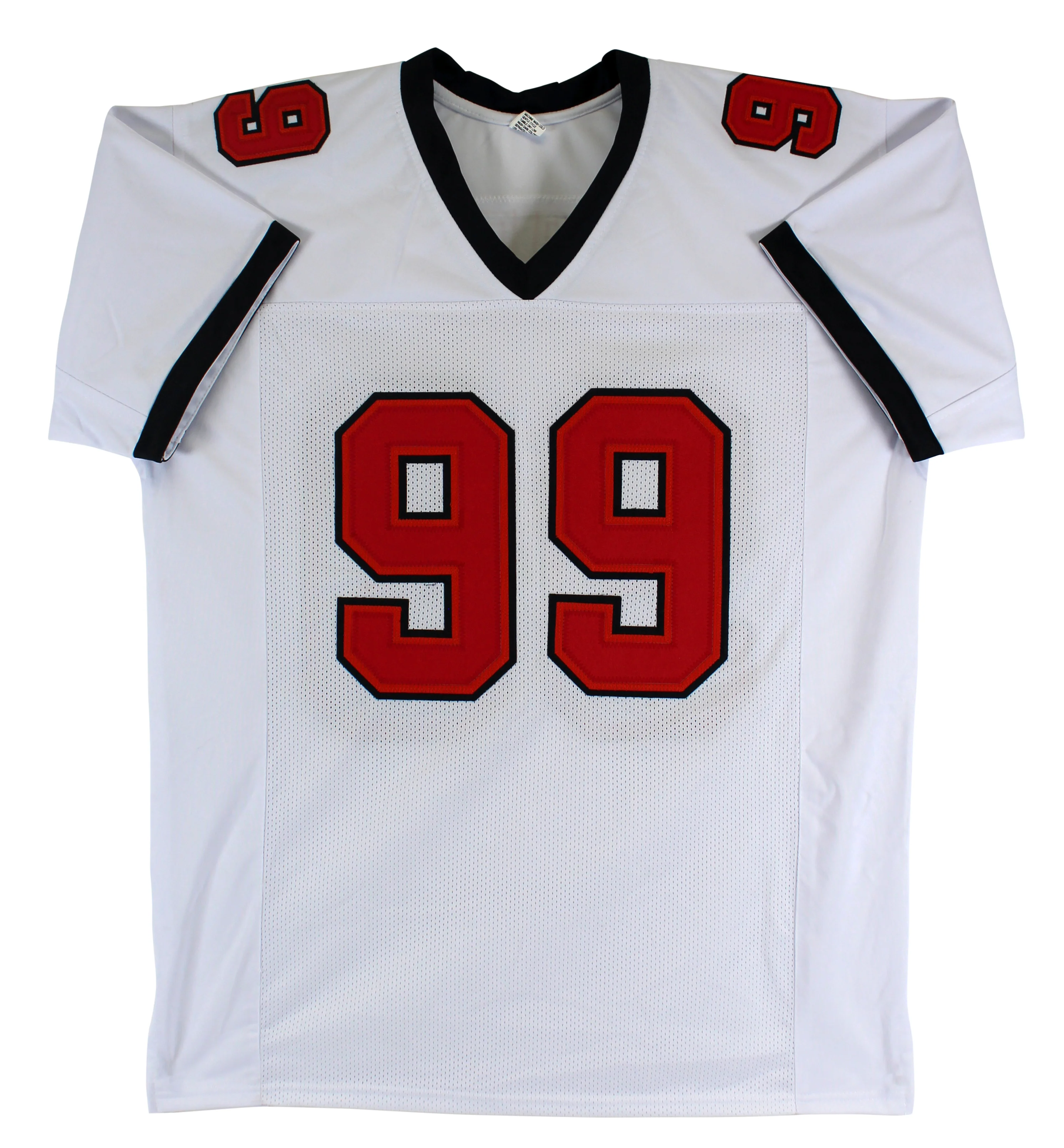 Warren Sapp "HOF 13" Authentic Signed White Pro Style Jersey BAS Witnessed - Image 4
