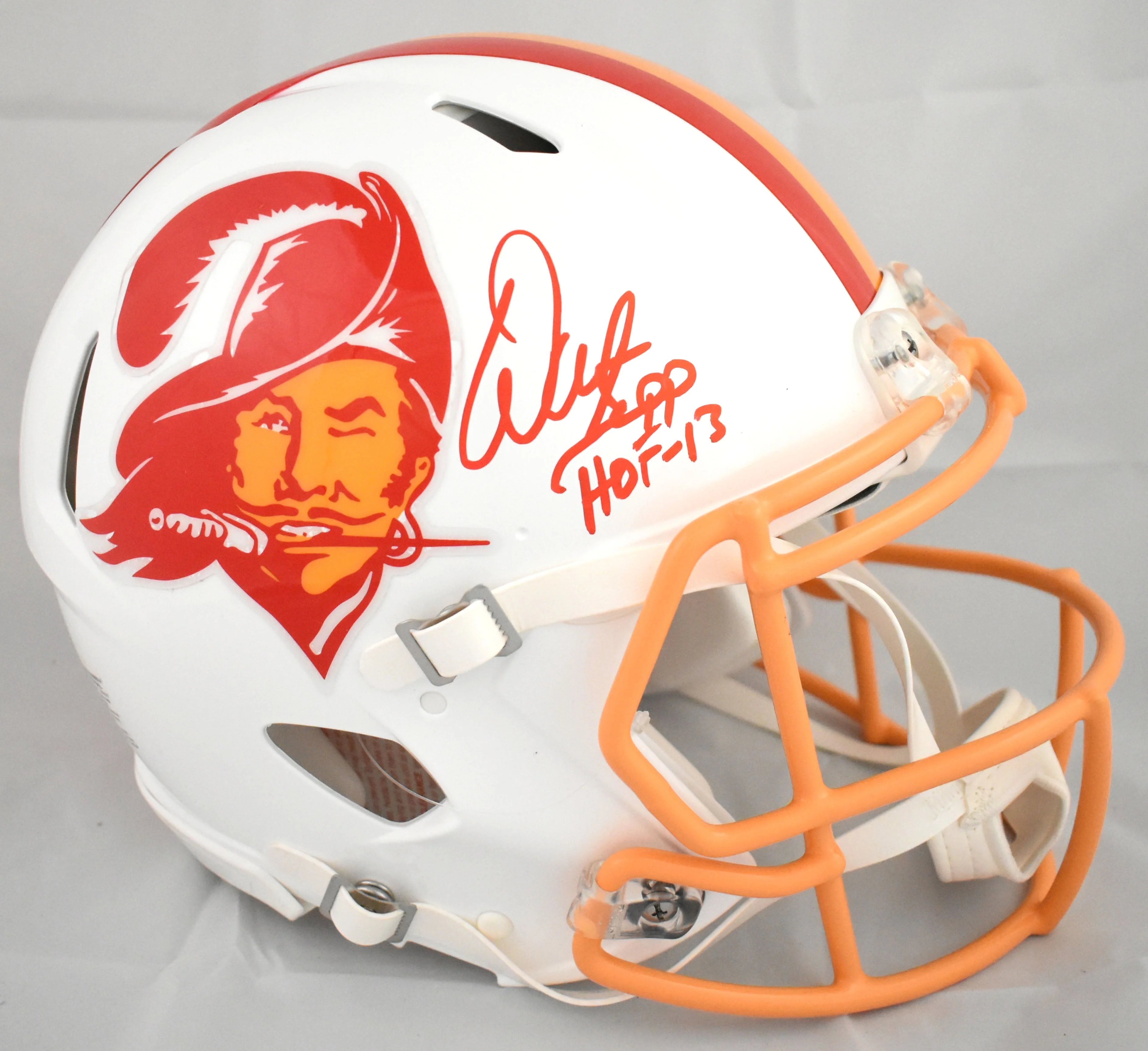 Warren Sapp Signed Buccaneers F/S 76-96 Speed Authentic Helmet HOF BeckettW Holo