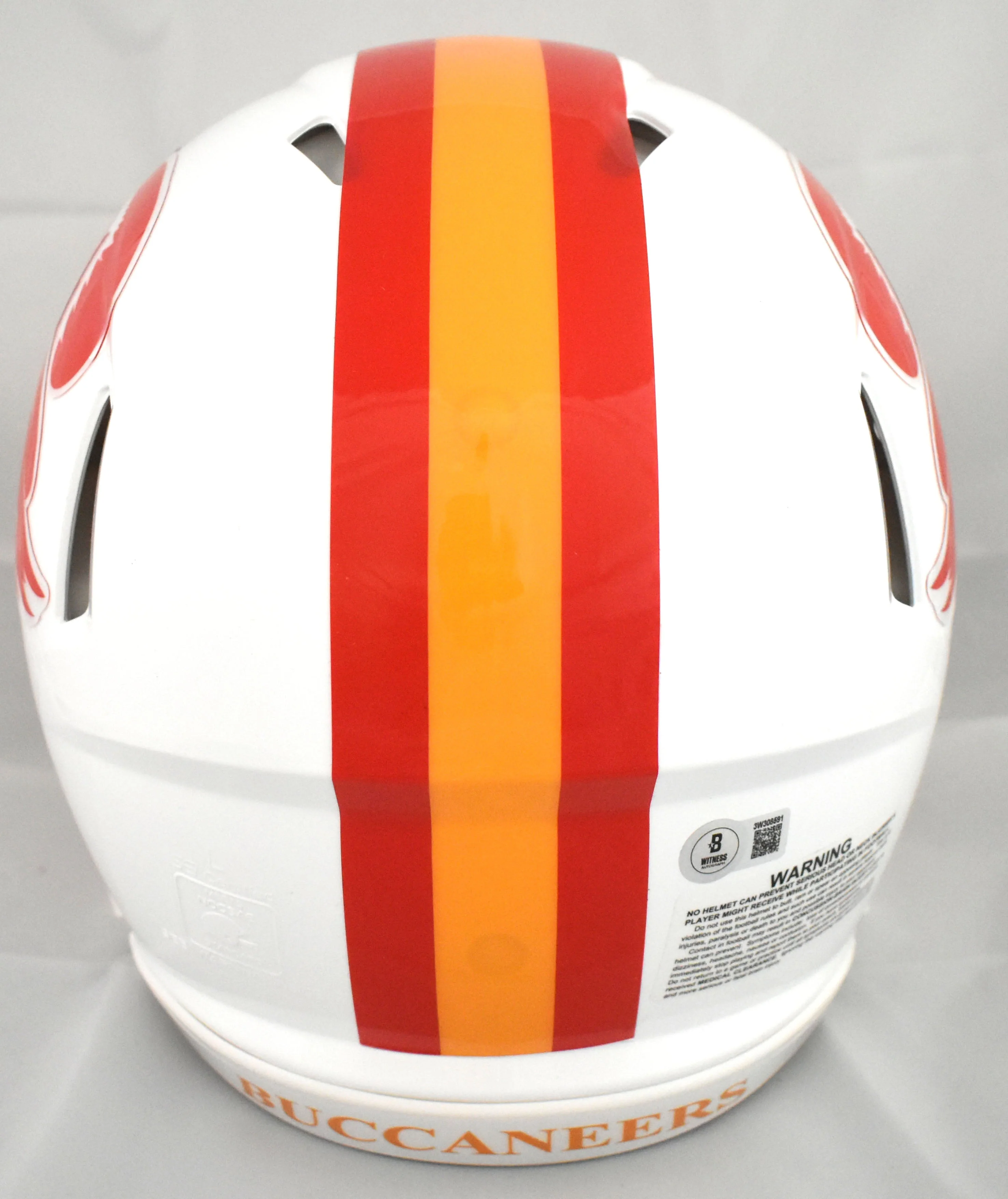 Warren Sapp Signed Buccaneers F/S 76-96 Speed Authentic Helmet HOF BeckettW Holo - Image 4
