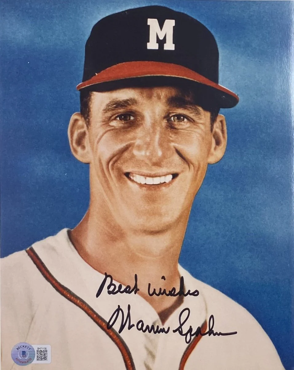 Warren Spahn Signed Milwaukee Braves Magazine Page BAS BH71135 - Image 5