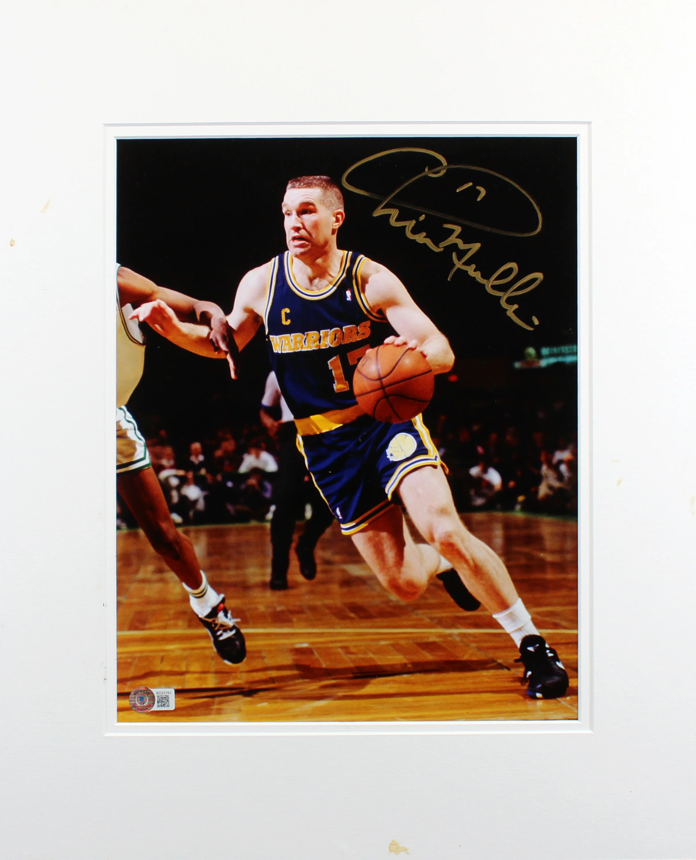 Warriors Chris Mullin Authentic Signed 11x14 Matted Photo BAS #BD23761 - Image 2