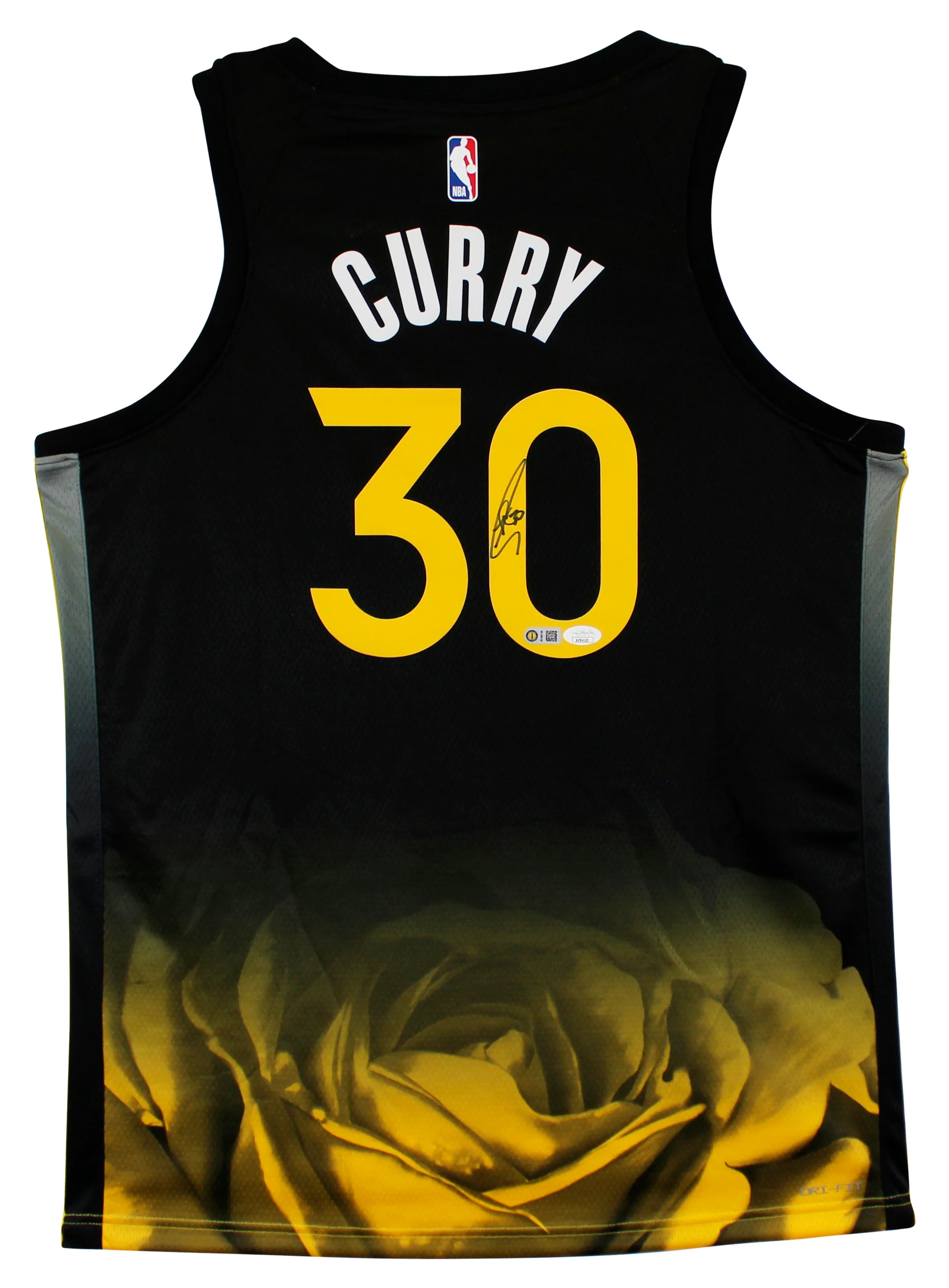 Warriors Stephen Curry Authentic Signed Black Nike Rose City Edition Jersey JSA - Image 3