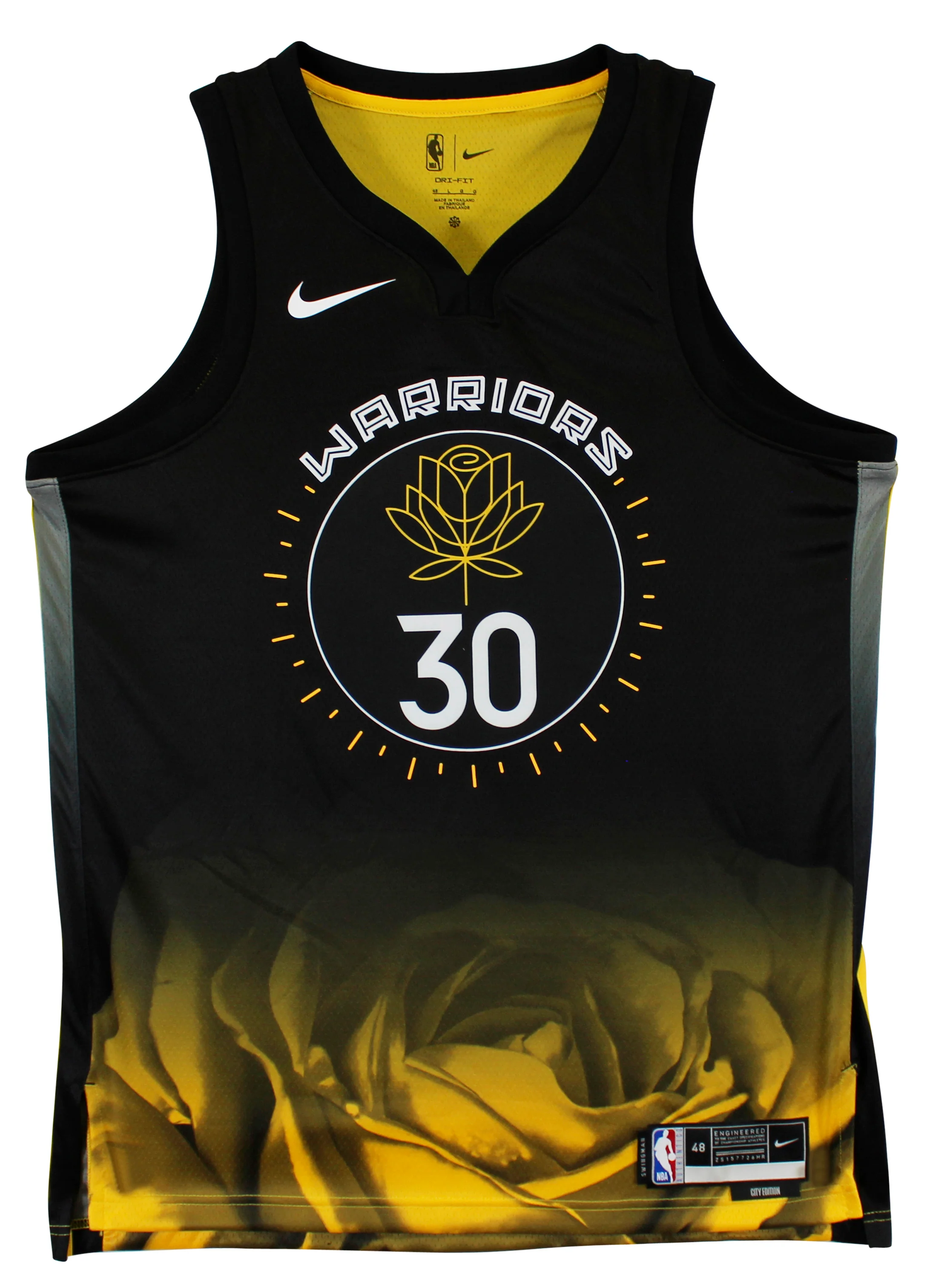 Warriors Stephen Curry Authentic Signed Black Nike Rose City Edition Jersey JSA - Image 5