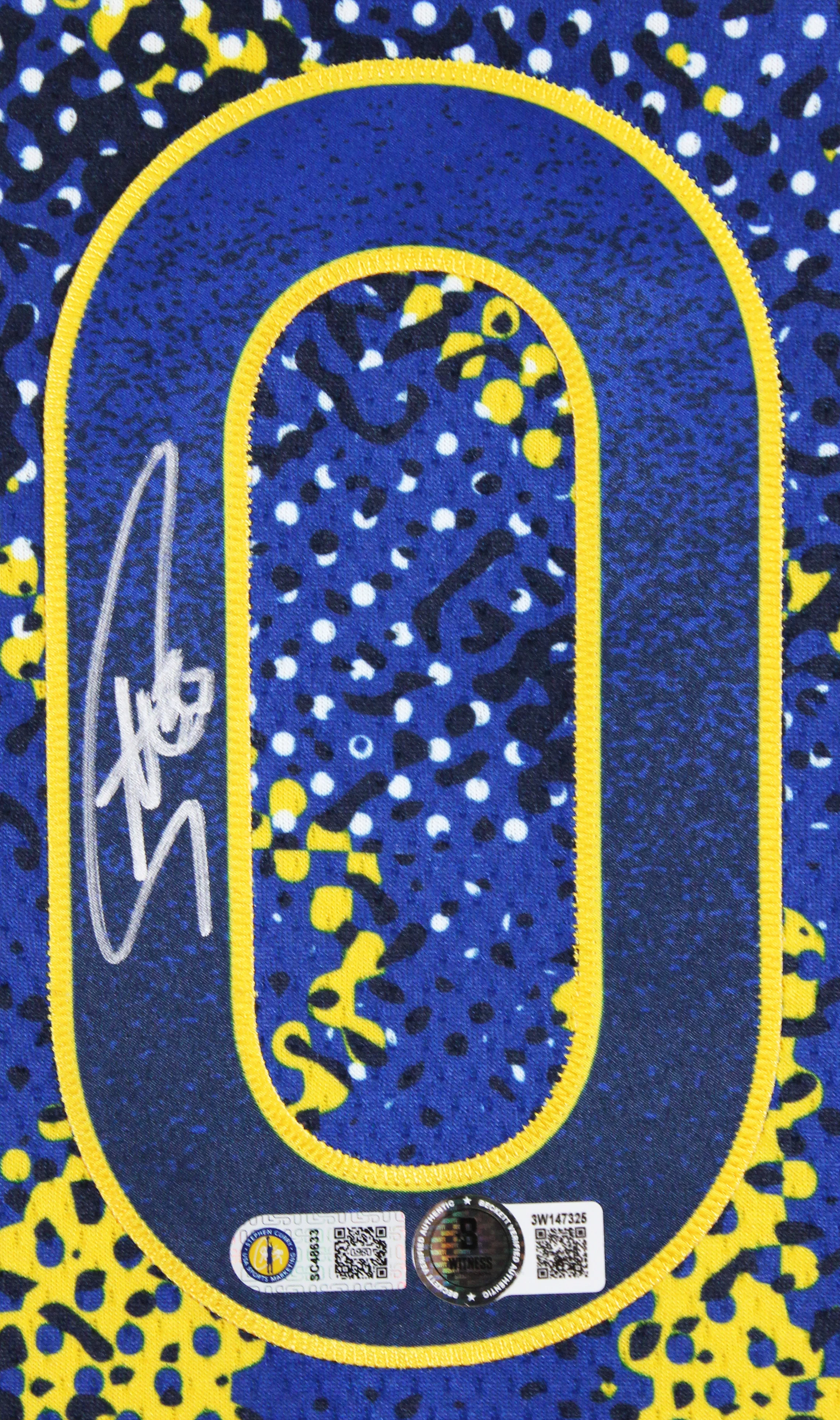 Warriors Stephen Curry Authentic Signed Blue Nike Select Jersey BAS Witnessed - Image 4