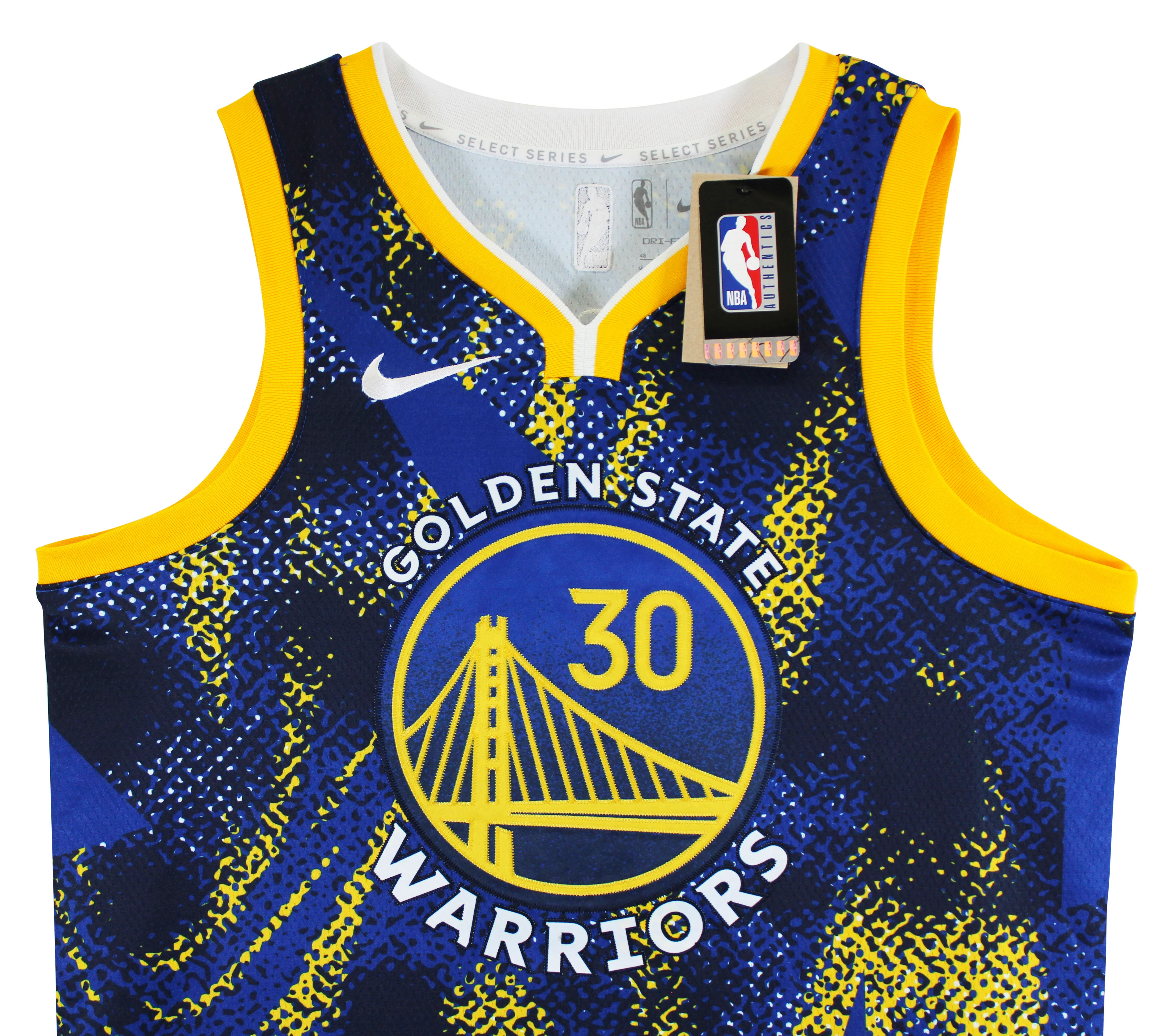 Warriors Stephen Curry Authentic Signed Blue Nike Select Jersey BAS Witnessed - Image 6