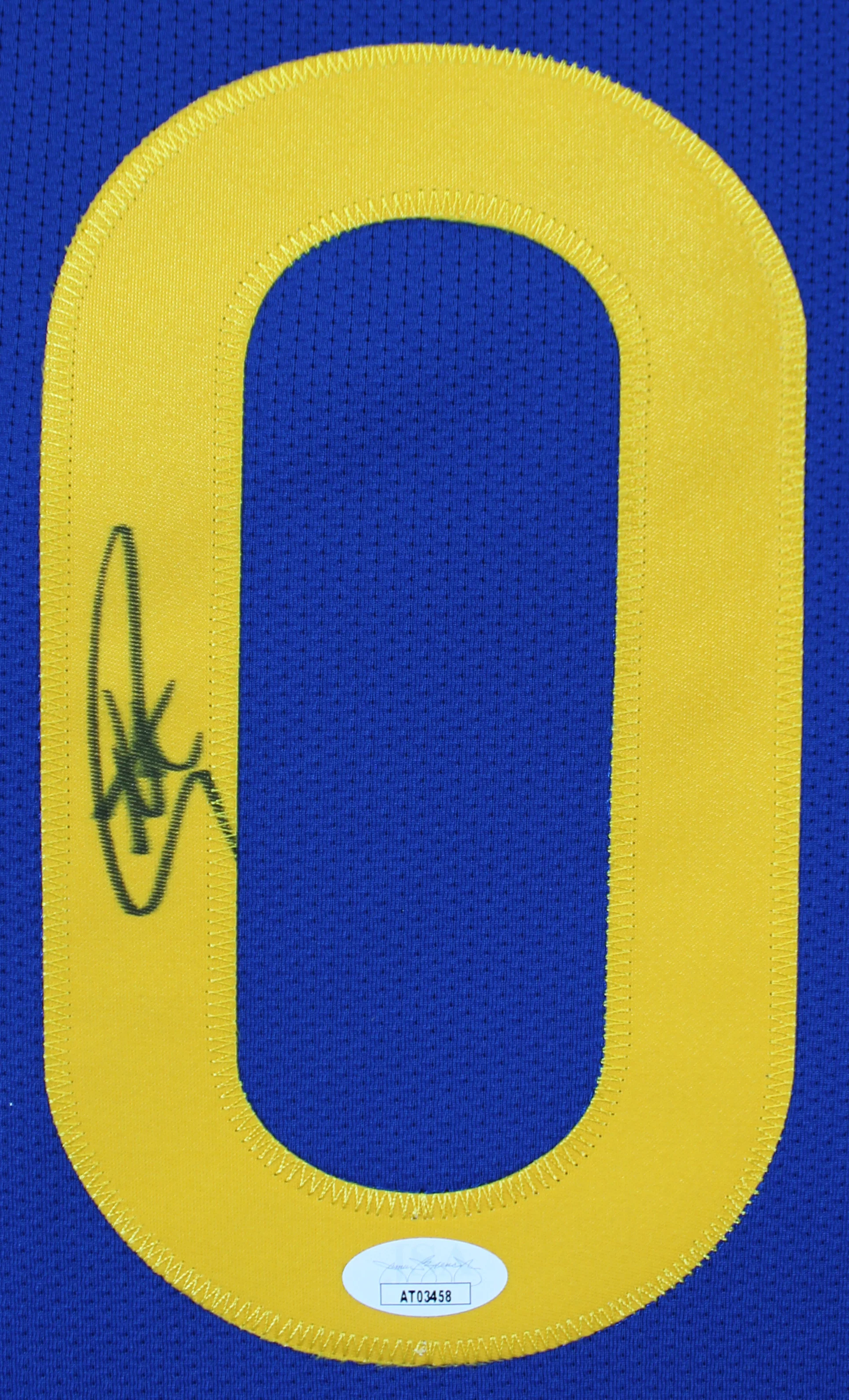 Warriors Stephen Curry Authentic Signed Blue Nike The Bay Swingman Jersey JSA - Image 3