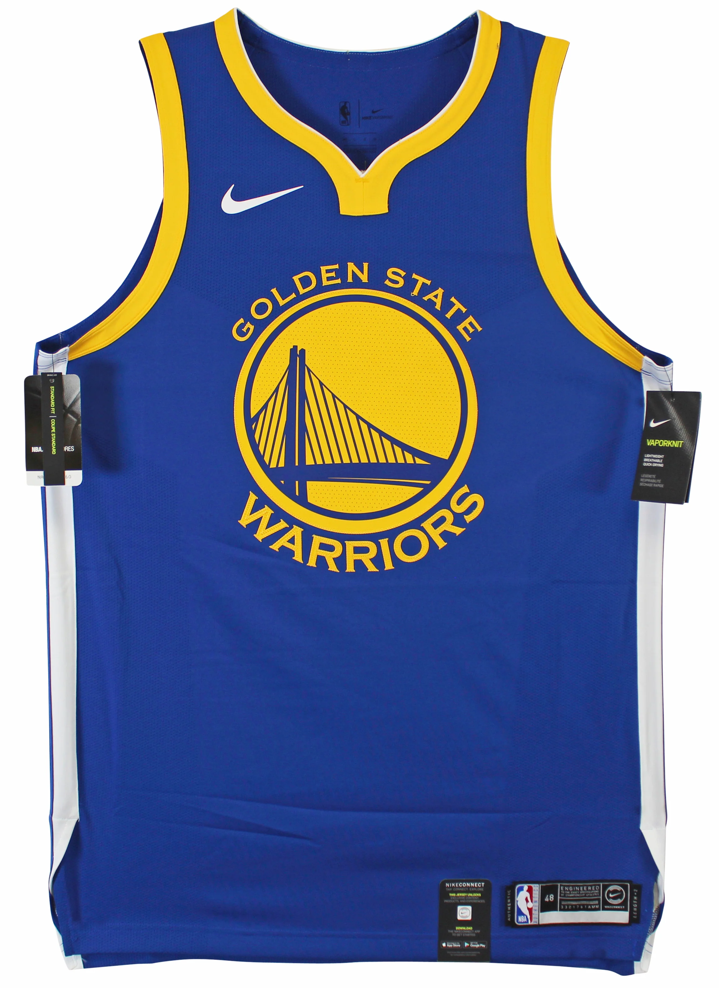 Warriors Stephen Curry Authentic Signed Blue Nike The Bay Swingman Jersey JSA - Image 4