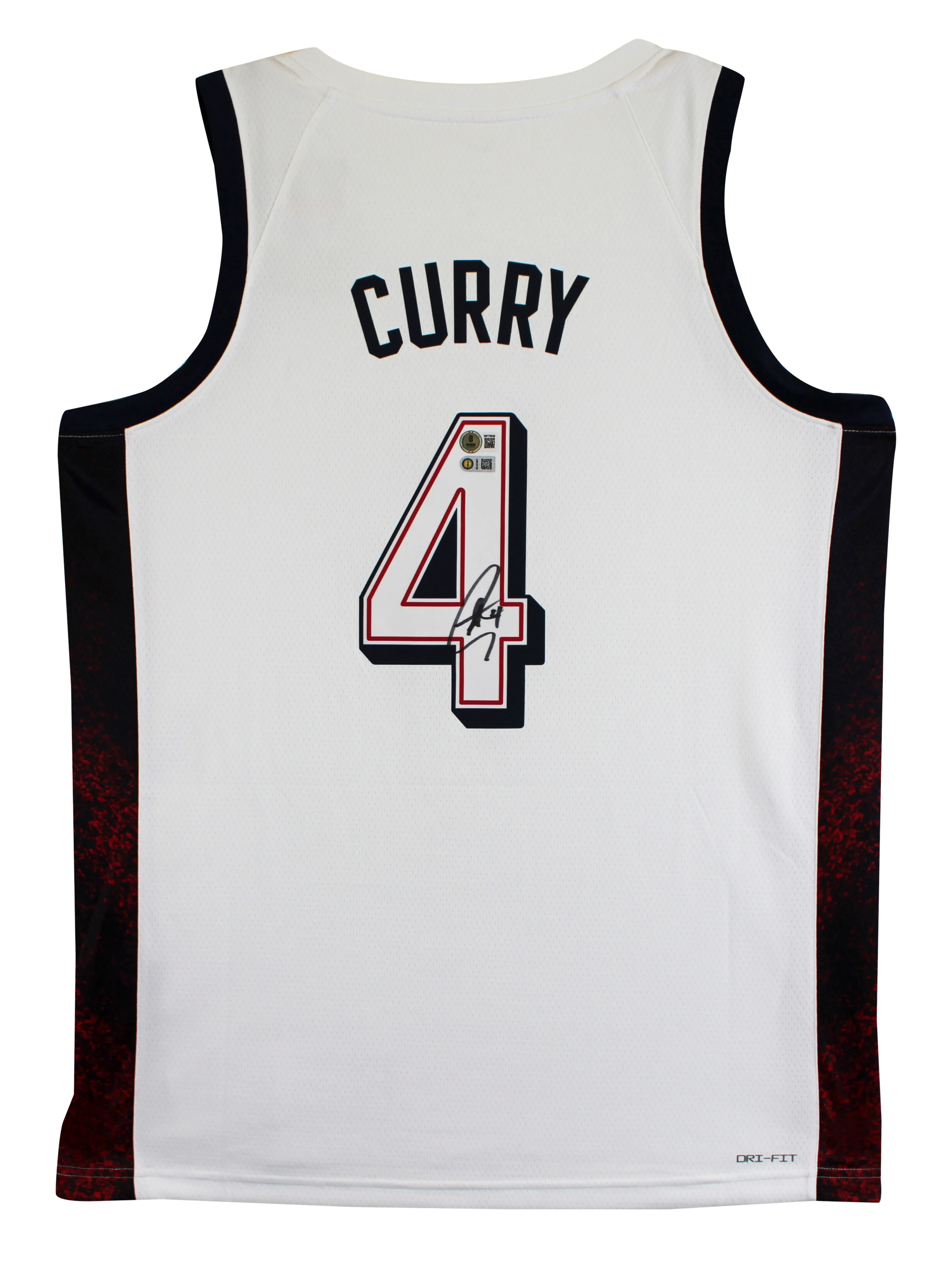 Warriors Stephen Curry Authentic Signed Team USA White Nike Swingman Jersey BAS - Image 3